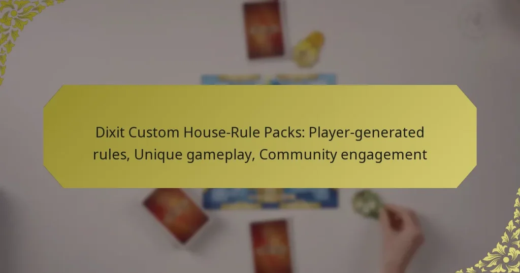 Dixit Custom House-Rule Packs: Player-generated rules, Unique gameplay, Community engagement