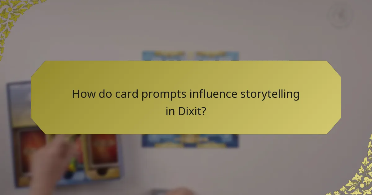 How do card prompts influence storytelling in Dixit?
