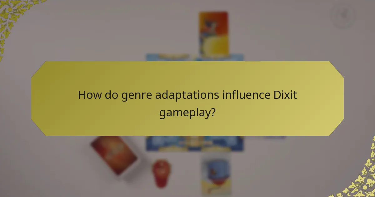How do genre adaptations influence Dixit gameplay?