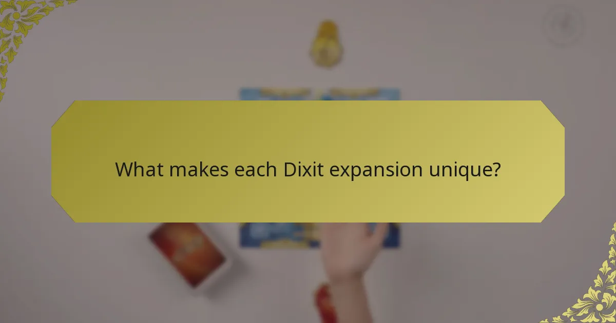 What makes each Dixit expansion unique?